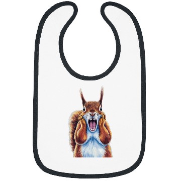 Discover Squirrel Pet Expressionist Scream Squirrel Lovers Artistic 1 Bibs