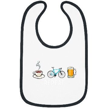 Discover Beer Fun Biking Coffee Go Cycling Beer Repeat Funny Biker Cyclists Bibs