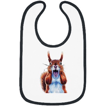 Discover Squirrel Pet Expressionist Scream Squirrel Lovers Artistic 3 Bibs
