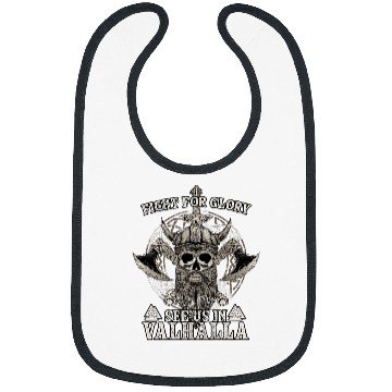 Discover Figth For Glory See Us In Valhalla I Valhalla Viking 3 Bibs