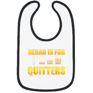 Discover Beer Fun Rehab is for Quitters Funny Beer Drinking for Drunk Bibs