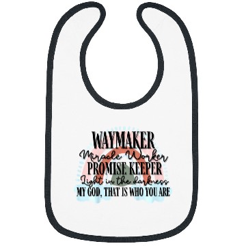 Discover Kids Kids Waymaker Miracle Worker Rainbow Christian 1 Bibs