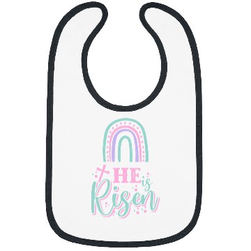 Discover Christian Jesus Easter Day He is Risen Rainbow Bibs