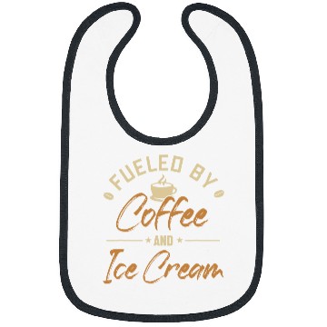 Discover Coffee Fun Fueled by Coffee and Ice Cream Gelato Maker Lover Ice Cream Bibs