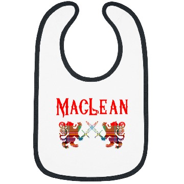 Discover Lion Pet MacLean Scottish Clan Lion Family Name Tartan Kilt Bibs