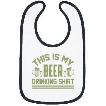 Discover Beer Fun THIS IS MY BEER DRINKING OLIVE Bibs