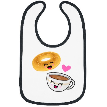 Discover Coffee Fun Bagels Coffee bagel Bibs