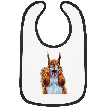 Discover Squirrel Pet Expressionist Scream Squirrel Lovers Artistic 2 Bibs