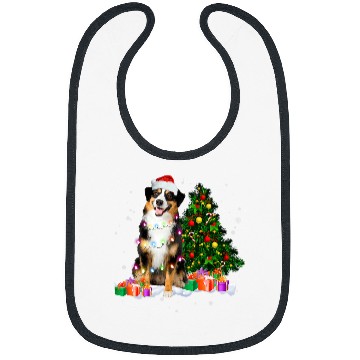 Discover Australian Shepherd Christmas Tree Light Aussie xmass Dog Bibs