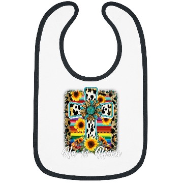 Discover He is Risen Sunflower Leopard Cross Happy Easter Day Bibs