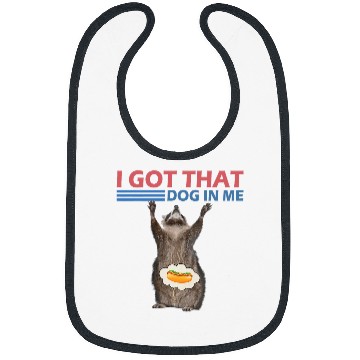 Discover Raccoon Pet I Got That Dog In Me Retro Raccoon Meme Bibs