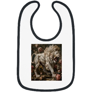 Discover Lion Pet Powerful Strong Victorian Angry Ivory Lion Fantasy Art Bibs