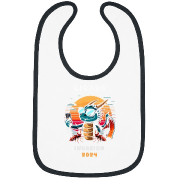 Discover Dragon Pet Selfie Cicada Invasion Insects Retro Bibs