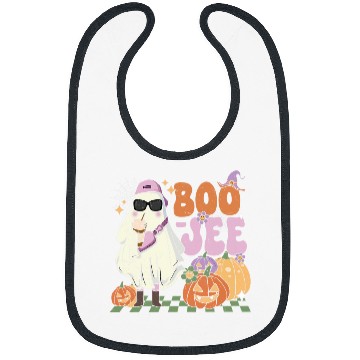 Discover Coffee Fun Boojee ghosts Drinking Coffee Spooky Halloween Pumpkin Bibs