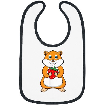 Discover Hamster Pet Funny Strawberry Hamster Fruit Sweet Strawberries Harvest Bibs