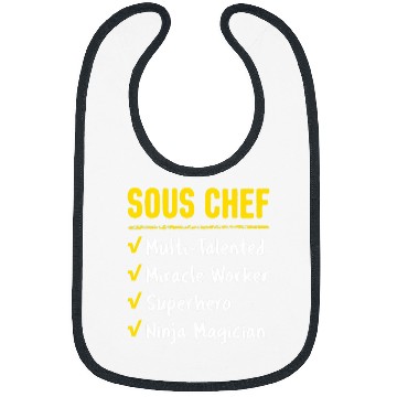 Discover Sous Chef Talented Miracle Worker Superhero Ninja Funny Gift Bibs