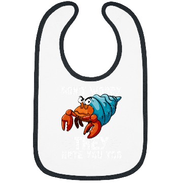 Discover Hermit Crab Owner Shells Crab Cage Hermit Crab Lover Bibs
