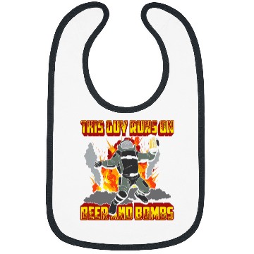 Discover Beer Fun Bombs and Beer EOD Explosive Ordnance Disposal Master Badge Bibs