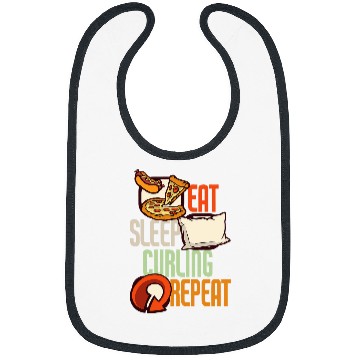 Discover Eat Sleep Curling Repeat Curling 1 Bibs