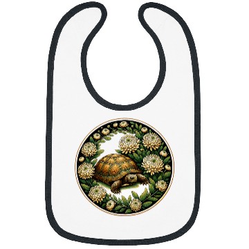 Discover Turtle Pet Box Turtle Illustration Floral Box Turtles Bibs