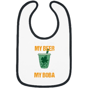 Discover Beer Fun Boba Tea St Patrick s Day Bubble Milk Tea Beer Lover Bibs