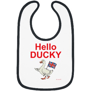 Discover Duck Pet Hello Ducky Duck Union Jack Flag Bibs