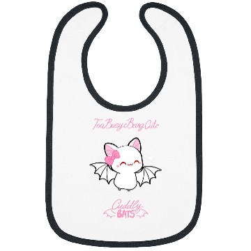 Discover Cute albino bat flying designed by Cuddly Bats comics Bibs