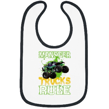 Discover Monster Trucks Rule Bibs