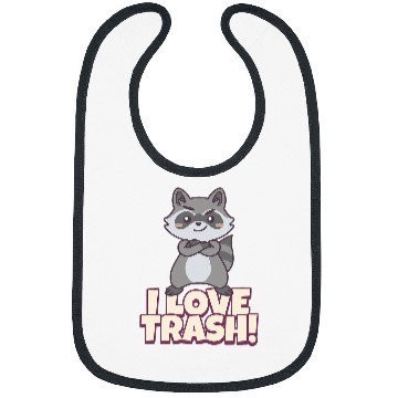 Discover Raccoon Pet I LOVE TRASH RACCOON TRASH PANDA Bibs