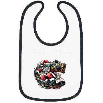 Discover Jackson Hole Wyoming Cool Snowboard Christmas Santa Bibs