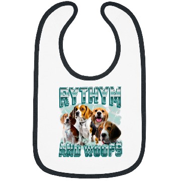 Discover Funny 90s Bootleg Rap For Beagle Lovers For Animal Lovers Bibs