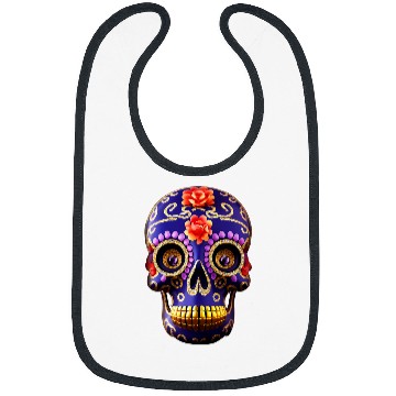 Discover Day Of The Deads Dia De Los Muertos calavera sugar skull Bibs