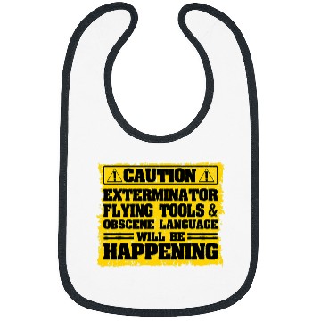 Discover Exterminator Pest Control Eradicator Terminator Flying Tools Bibs