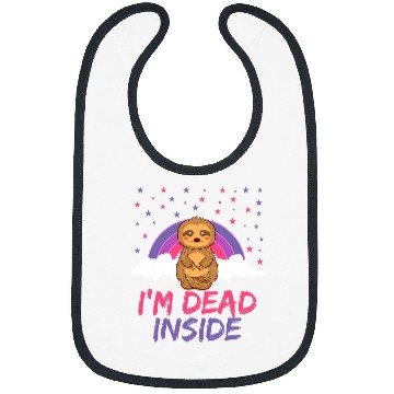 Discover Im Deads Inside Sloth Lazy Depressed Animal Design Bibs