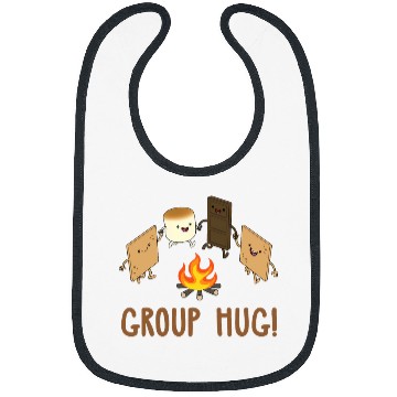 Discover Group Hug Funny Roast Marshmallow Smore Camping Camper Bibs