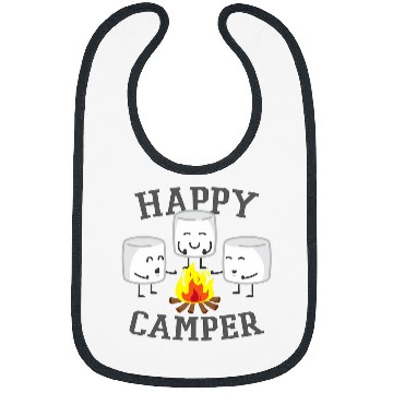 Discover Happy Camper Roast Marshmallows Smore Camping Lover Bibs