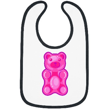Discover Bear Pet Pink Gummy Bear Candy Bibs