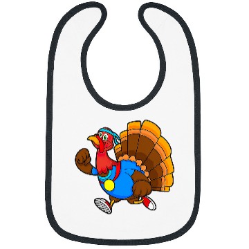 Discover Funny Turkey Running Turkey Trot Thanksgiving Bibs