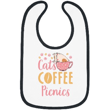 Discover Coffee Fun Picnics Cat Picnic Lover Bibs