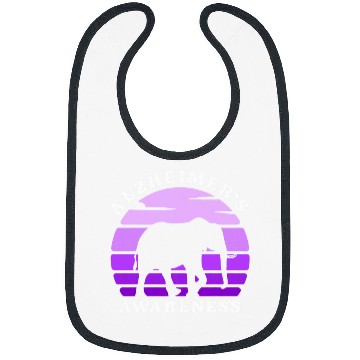 Discover Elephant Pet Alzheimer s Awareness Support Squad Cute Purple Elephant Bibs