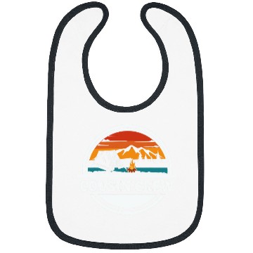 Discover Cousin Crew Camping Sunset Summer Camp Retro Matching Trip Bibs