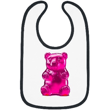 Discover Bear Pet Pink Gummy Bear Bibs