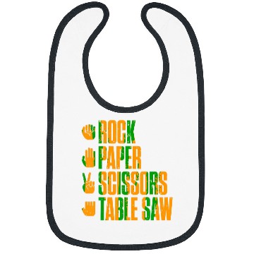 Discover Rock Paper Scissors Able Saw Funny Carpenter Bibs