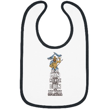 Discover Funny Man Of The Norse Bearded Viking Warrior Bibs