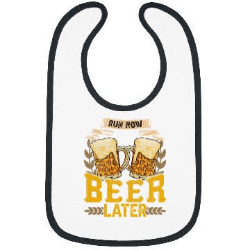 Discover Beer Fun Run Now Beer Later Funny Beer Runner 5K Trail Mud Marathon Bibs