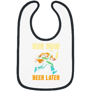 Discover Beer Fun Run Now Beer Later Funny Mud Run Running Beer Drinking Bibs