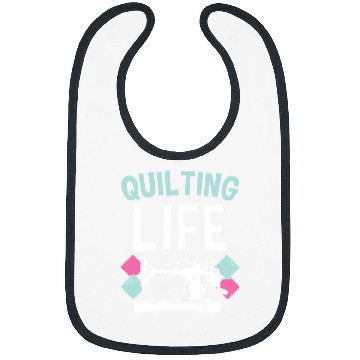 Discover Quilting Life Sewing Machine Fabric Patchwork Handcrafts Bibs