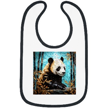 Discover Panda Pet Aurora Essence Kintsugi Panda in Bamboo Tapestry Bibs