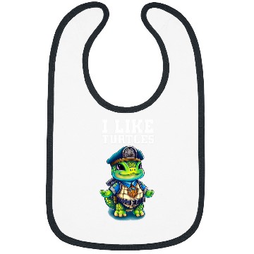 Discover I like turtles Bibs