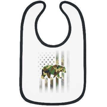 Discover Bear Pet Camo Bear American Flag USA Military Tactical Camouflage Bibs